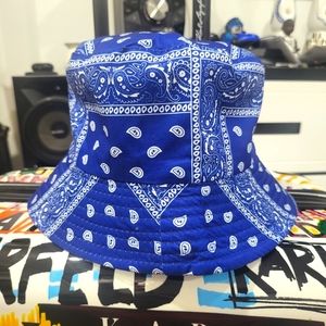 Blue Bandana Bucket Hat